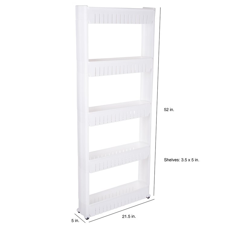 White storage deals shelves with baskets